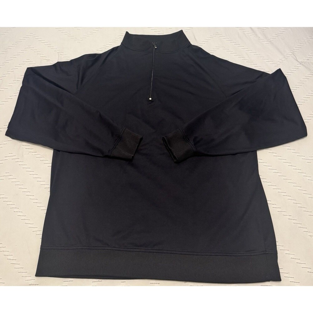 Footjoy Sweater Men’s XL Black Golf Quarter Zip Pullover Performance Gym Work